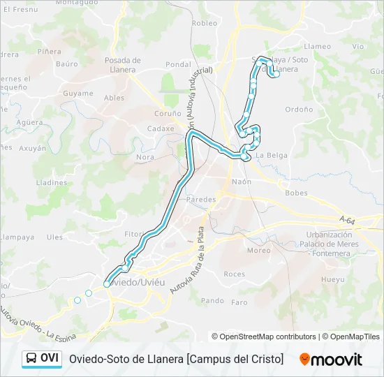 OVI Bus Line Map