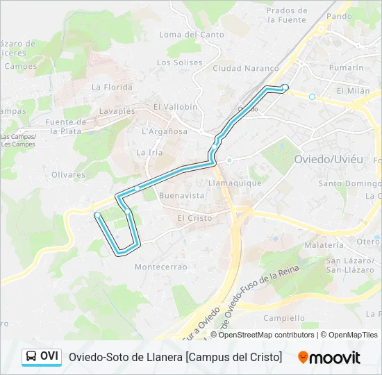OVI Bus Line Map