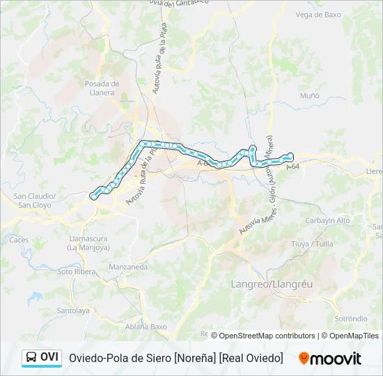 OVI Bus Line Map