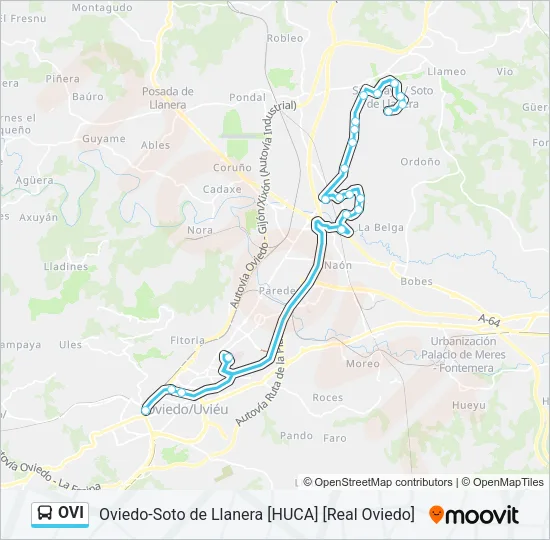 OVI Bus Line Map