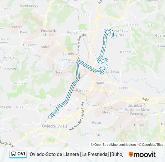 OVI Bus Line Map