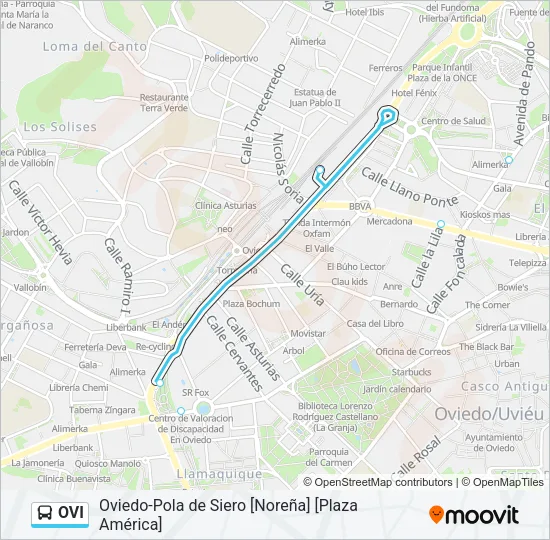 OVI Bus Line Map