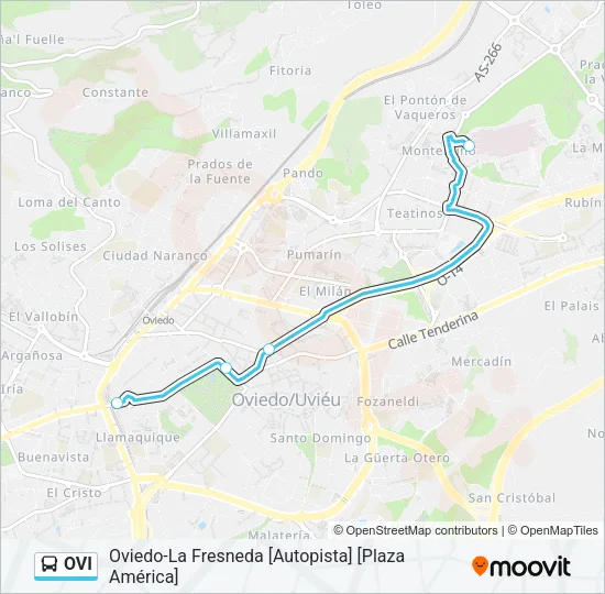 OVI Bus Line Map