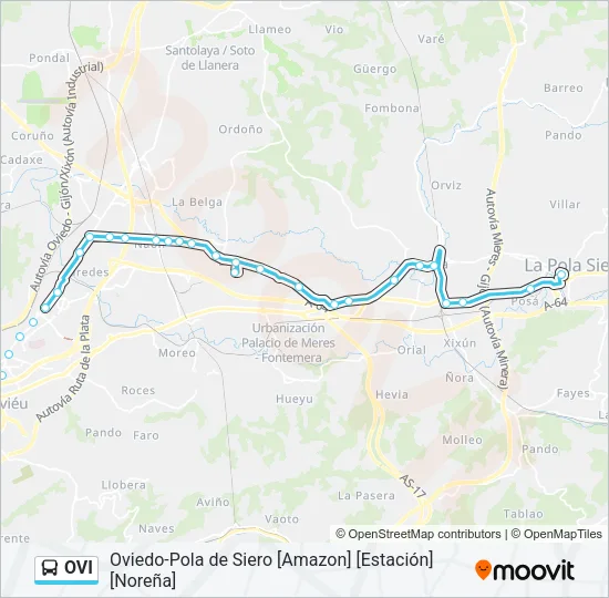 OVI Bus Line Map