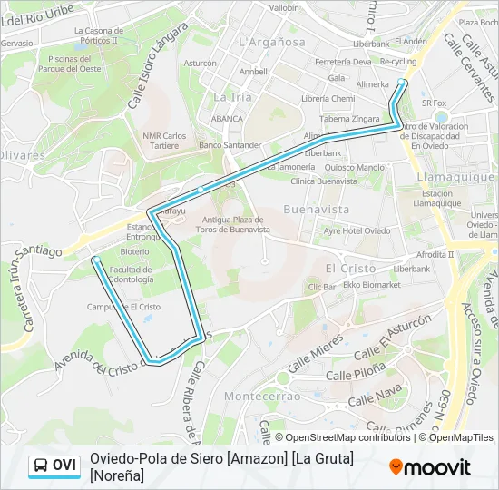 OVI Bus Line Map