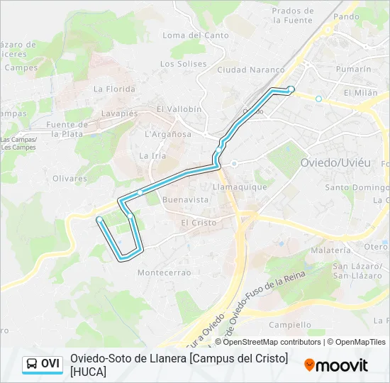 OVI Bus Line Map