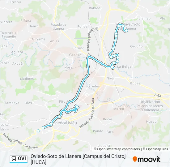 OVI Bus Line Map