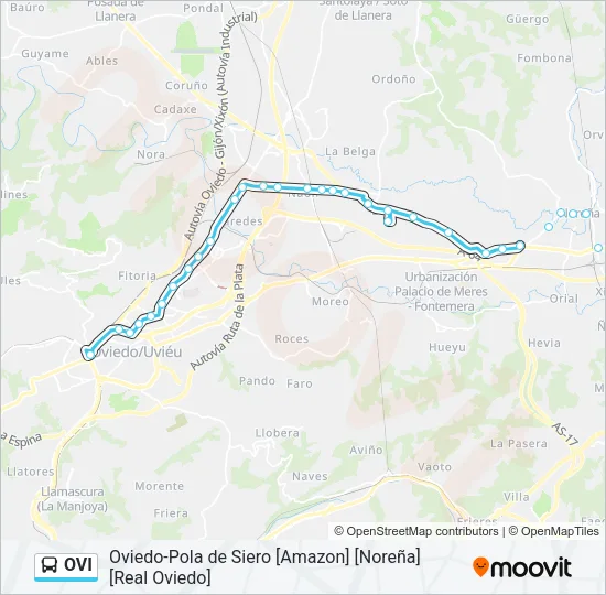 OVI Bus Line Map