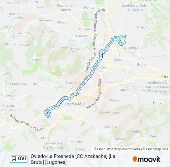 OVI Bus Line Map