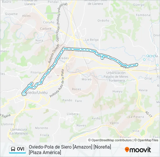 OVI Bus Line Map