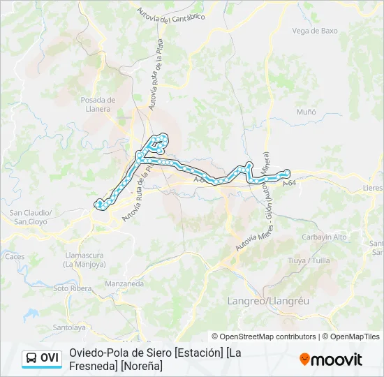 OVI Bus Line Map