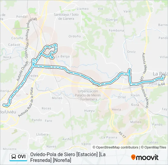 OVI Bus Line Map