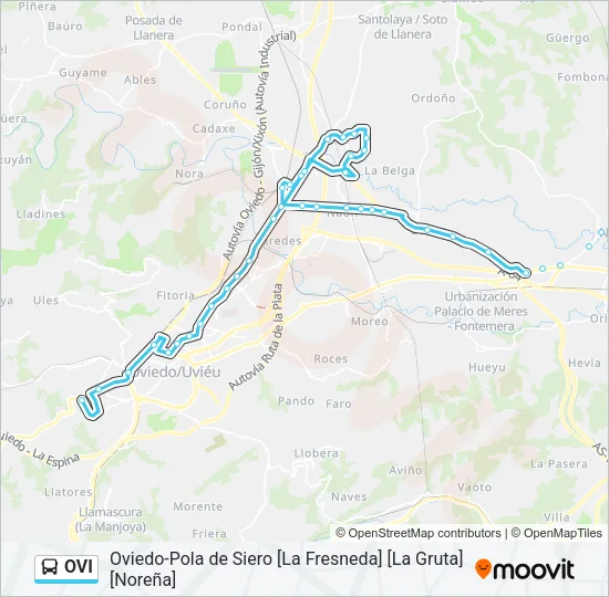 OVI Bus Line Map