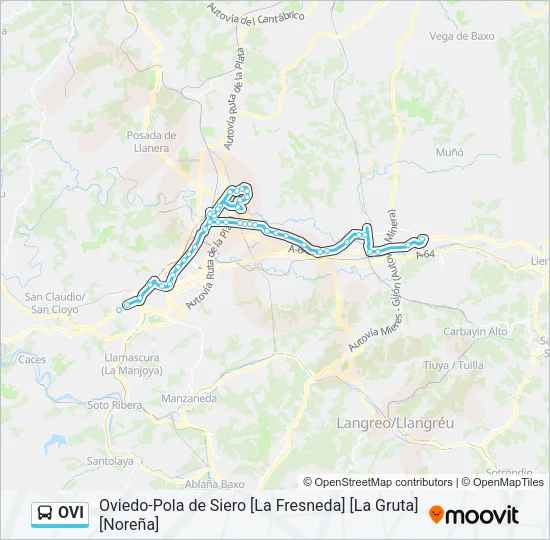 OVI Bus Line Map