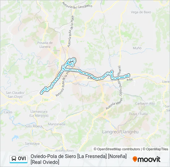 OVI Bus Line Map
