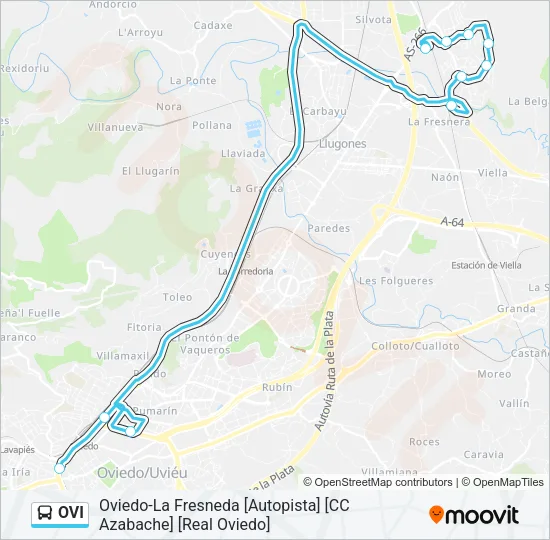 OVI Bus Line Map