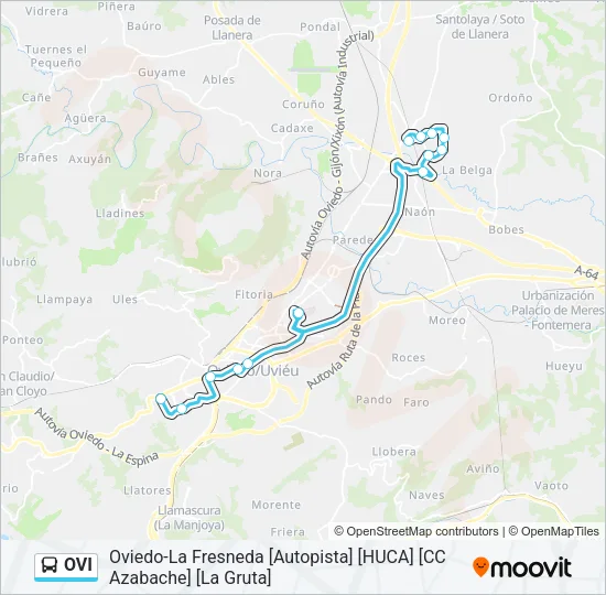 OVI Bus Line Map