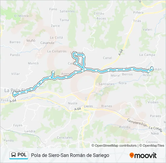 POL Bus Line Map