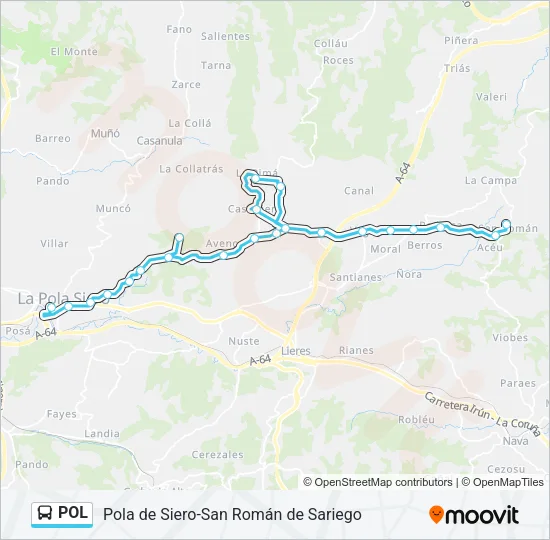 POL Bus Line Map