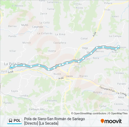 POL Bus Line Map