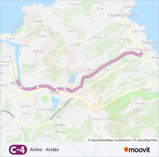 C4 Train Line Map