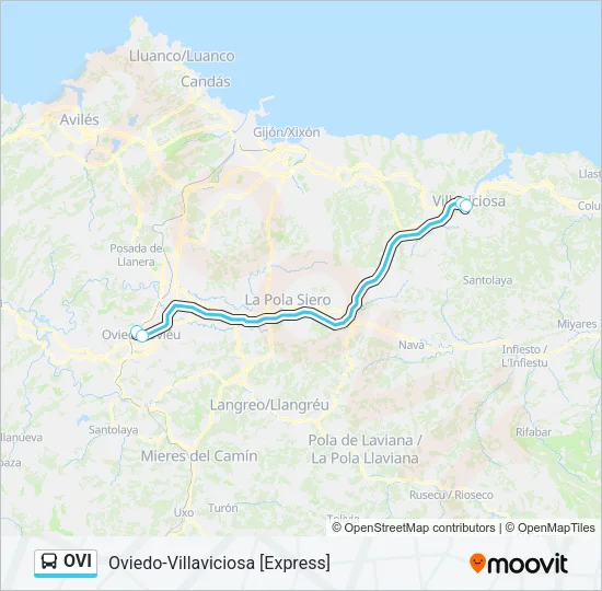 OVI Bus Line Map