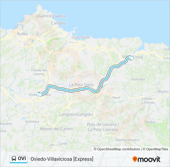 OVI Bus Line Map