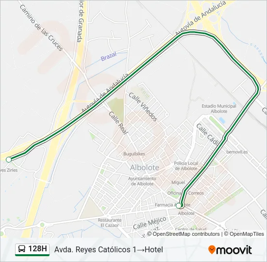 128H Bus Line Map