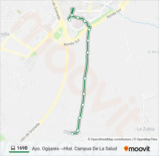 169B Bus Line Map