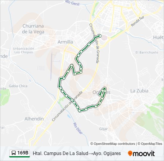 169B bus Line Map