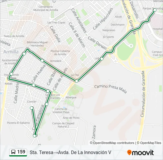 159 Bus Line Map