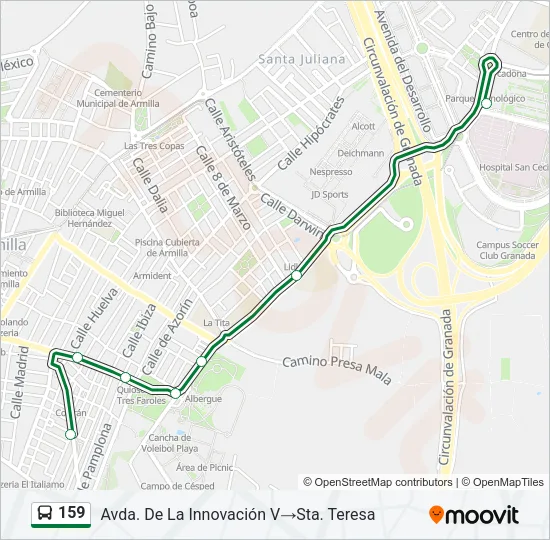 159 Bus Line Map