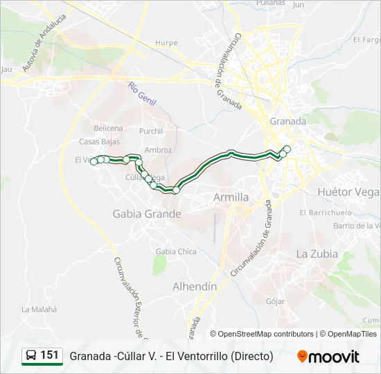151 Bus Line Map