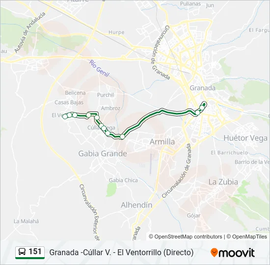 151 Bus Line Map