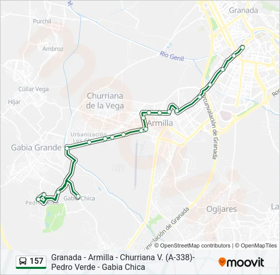 157 Bus Line Map
