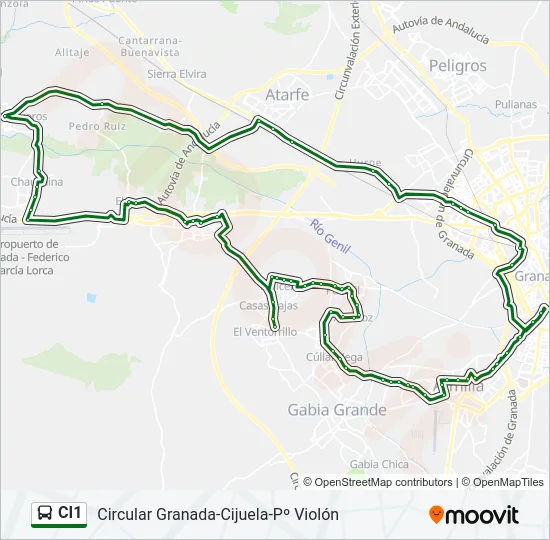 CI1 Bus Line Map