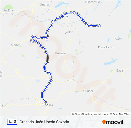 3 Bus Line Map