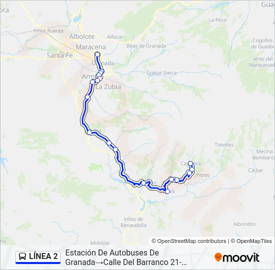 LÍNEA 2 Bus Line Map