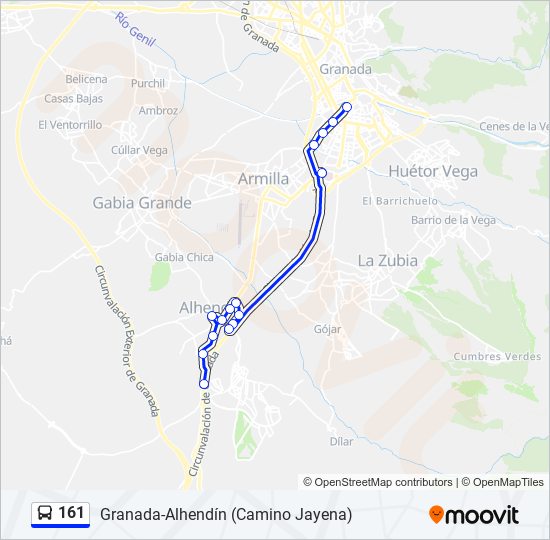 161 bus Line Map