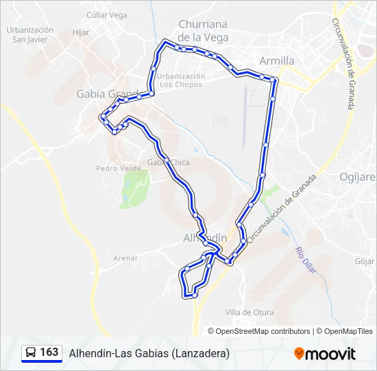163 Bus Line Map