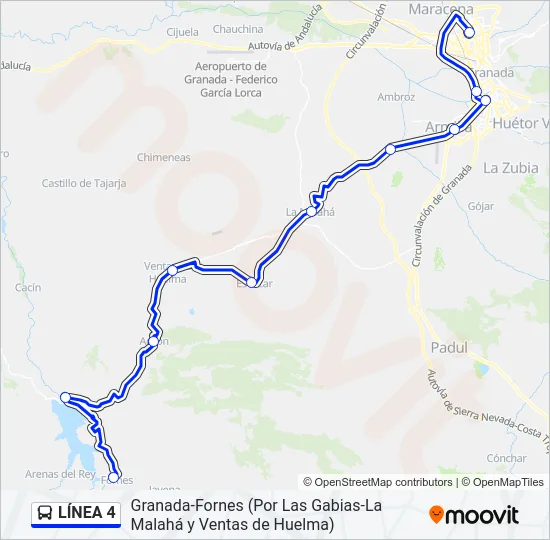 LÍNEA 4 Bus Line Map