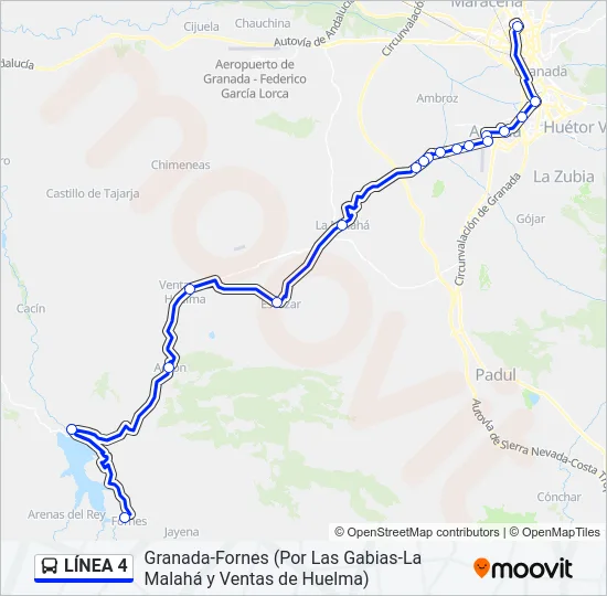LÍNEA 4 Bus Line Map