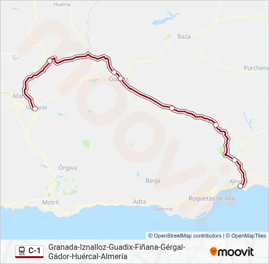 C-1 Train Line Map