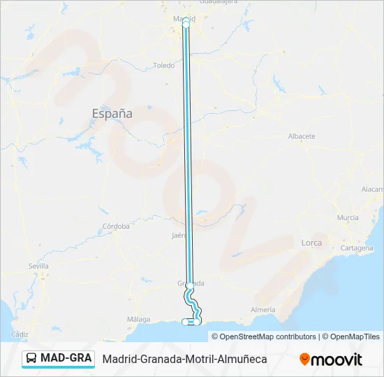 MAD-GRA Bus Line Map