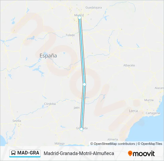 MAD-GRA Bus Line Map