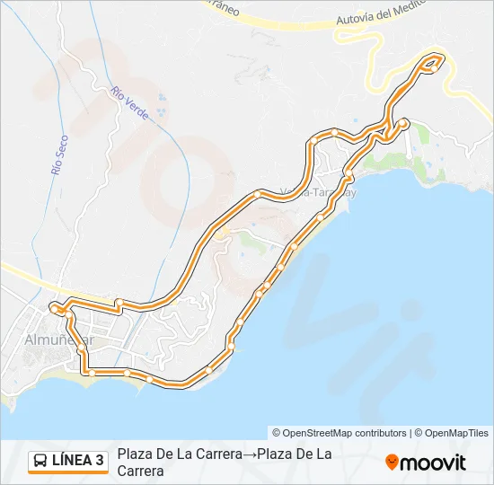 LÍNEA 3 Bus Line Map