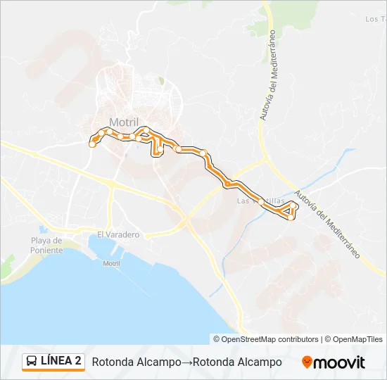 LÍNEA 2 Bus Line Map