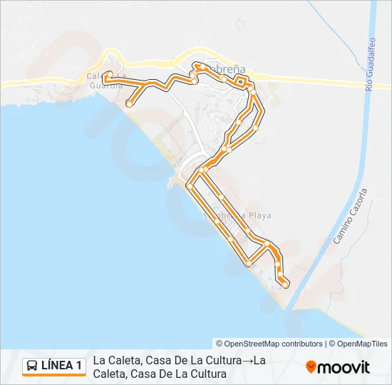 LÍNEA 1 Bus Line Map