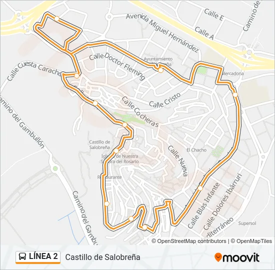 LÍNEA 2 Bus Line Map