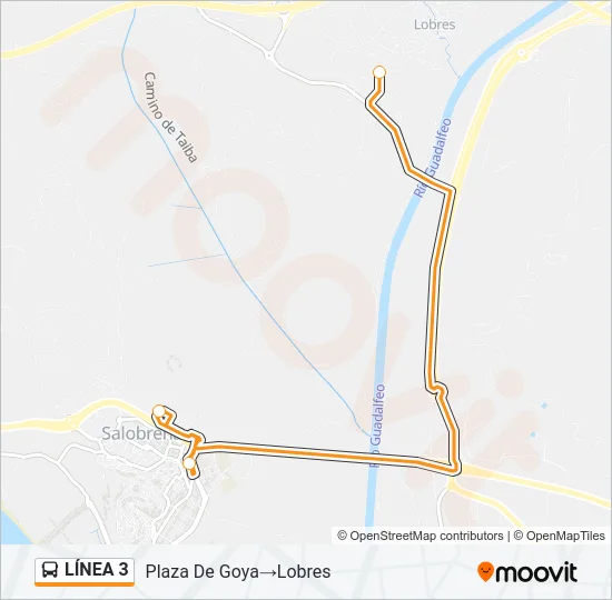 LÍNEA 3 Bus Line Map